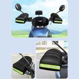 Maxbell 2x Summer Motorcycle Handlebar Muffs Waterproof Easy Installation Hand Muffs Solid Black