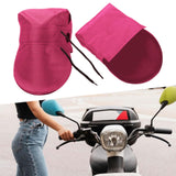 Maxbell 2x Summer Motorcycle Handlebar Muffs Waterproof Easy Installation Hand Muffs Rose Red