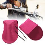 Maxbell 2x Summer Motorcycle Handlebar Muffs Waterproof Easy Installation Hand Muffs Rose Red