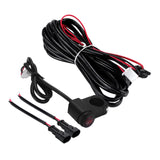 Maxbell Motorcycle Two Lights Wiring Harness Kit Repair Parts Black Fog Light Wiring 1.6M Cable