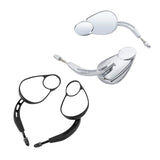 Maxbell Motorcycle Rearview Mirrors Split Vision Mirrors for Davidson 1982-2023 Black