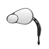 Maxbell Motorcycle Rearview Mirrors Split Vision Mirrors for Davidson 1982-2023 Black