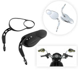 Maxbell Motorcycle Rearview Mirrors Split Vision Mirrors for Davidson 1982-2023 Black