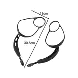 Maxbell Motorcycle Rearview Mirrors Split Vision Mirrors for Davidson 1982-2023 Black