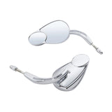 Maxbell Motorcycle Rearview Mirrors Split Vision Mirrors for Davidson 1982-2023 Silvery