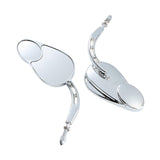 Maxbell Motorcycle Rearview Mirrors Split Vision Mirrors for Davidson 1982-2023 Silvery