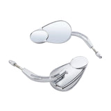 Maxbell Motorcycle Rearview Mirrors Split Vision Mirrors for Davidson 1982-2023 Silvery