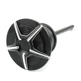 Maxbell Engine Oil Dipstick Durable for Harley Softail Series Slim Black White