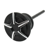 Maxbell Engine Oil Dipstick Durable for Harley Softail Series Slim Black White