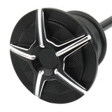 Maxbell Engine Oil Dipstick Durable for Harley Softail Series Slim Black White