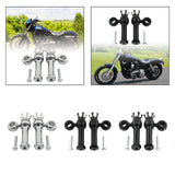 Maxbell Motorcycle Handlebar Riser Universal for Dyna Fat Bob Cvo Fxdfse : 2009 Silver