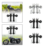 Maxbell Motorcycle Handlebar Riser Universal for Dyna Fat Bob Cvo Fxdfse : 2009 Silver