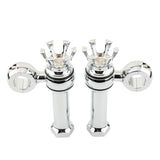 Maxbell Motorcycle Handlebar Riser Universal for Dyna Fat Bob Cvo Fxdfse : 2009 Silver
