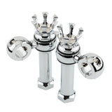 Maxbell Motorcycle Handlebar Riser Universal for Dyna Fat Bob Cvo Fxdfse : 2009 Silver