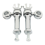Maxbell Motorcycle Handlebar Riser Universal for Dyna Fat Bob Cvo Fxdfse : 2009 Silver
