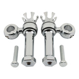 Maxbell Motorcycle Handlebar Riser Universal for Dyna Fat Bob Cvo Fxdfse : 2009 Silver