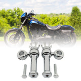 Maxbell Motorcycle Handlebar Riser Universal for Dyna Fat Bob Cvo Fxdfse : 2009 Silver