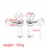Maxbell Motorcycle Handlebar Riser Universal for Dyna Fat Bob Cvo Fxdfse : 2009 Silver