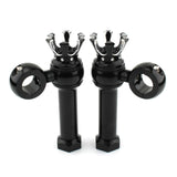 Maxbell Motorcycle Handlebar Riser Universal for Dyna Fat Bob Cvo Fxdfse : 2009 Black and Silver
