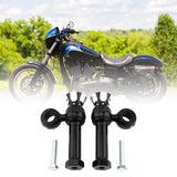 Maxbell Motorcycle Handlebar Riser Universal for Dyna Fat Bob Cvo Fxdfse : 2009 Black and Silver