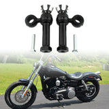Maxbell Motorcycle Handlebar Riser Universal for Dyna Fat Bob Cvo Fxdfse : 2009 Black and Silver