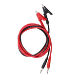 Maxbell P1040 1Set 1M 4mm Silicone Banana Plug to Crocodile Alligator Clip Test Probe Lead Wire Cable Test Leads Kits