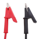 Maxbell P1040 1Set 1M 4mm Silicone Banana Plug to Crocodile Alligator Clip Test Probe Lead Wire Cable Test Leads Kits