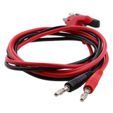 Maxbell P1040 1Set 1M 4mm Silicone Banana Plug to Crocodile Alligator Clip Test Probe Lead Wire Cable Test Leads Kits