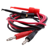 Maxbell 1Set 1M 4mm Silicone Banana Plug to Test Hook Clip Probe Lead Wire Cable Test Leads Kits