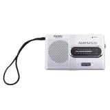 Maxbell Portable Pocket Mini Radio, BC-R21 FM/AM Operated by 2 AA Battery with Headphone Jack Port Radio. Designed for Life and Convenience (Sliver)