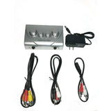 Maxbell Karaoke Audio Sound Echo Mixer with Dual Channel of Microphone silver