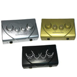 Maxbell Karaoke Audio Sound Echo Mixer with Dual Channel of Microphone silver
