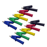 Maxbell 10PCS Multimeter Test Probes Crocodile Alligator Clips For 4mm Banana Plugs for Battery Chargers Solar Panel Electric Fence