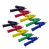Maxbell 10PCS Multimeter Test Probes Crocodile Alligator Clips For 4mm Banana Plugs for Battery Chargers Solar Panel Electric Fence