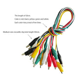Maxbell (10 PCS/Set) 19'' Double-ended Alligator Clips Wire Crocodile Clips Cable