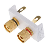 Maxbell Video Wall Socket Module 2 Ports Female Wallplate with Frame Directly Plug Type