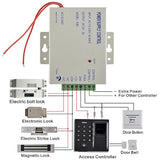 Maxbell Universal 500 Fingerprint Password Door Access Control Security System 10Keys Card Smart Lock Work Off-Line