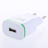 Maxbell 2.1A 1Port USB Travel Home Wall Power Adapter Charger LED Portable EU  white