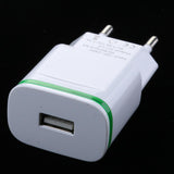 Maxbell 2.1A 1Port USB Travel Home Wall Power Adapter Charger LED Portable EU  white