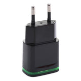 Maxbell 2.1A 2Port USB Travel Home Wall Power Adapter Charger LED Portable EU black