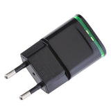 Maxbell 2.1A 2Port USB Travel Home Wall Power Adapter Charger LED Portable EU black