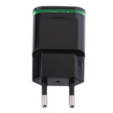 Maxbell 2.1A 2Port USB Travel Home Wall Power Adapter Charger LED Portable EU black