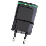 Maxbell 2.1A 2Port USB Travel Home Wall Power Adapter Charger LED Portable EU black