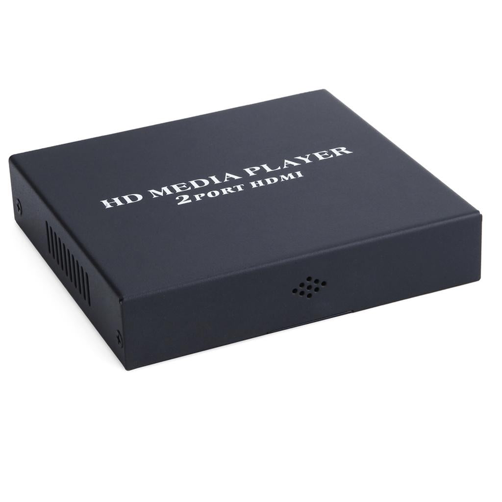 Maxbell Portable HD 1080P Media Player with 2Ports HDMI/VGA/AV Outputs Black