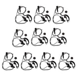 Max 10Pieces G Shape 2 Pin PTT Earpiece Earphone Mic for Two Way Radio