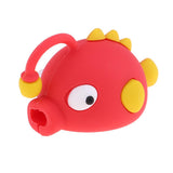 Maxbell Cute Fish Animal Anti-break USB Data Charger Cable Saver Protector red