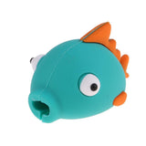 Maxbell Cute Fish Animal Anti-break USB Data Charger Cable Saver Protector blue