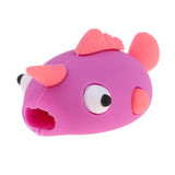 Maxbell Cute Fish Animal Anti-break USB Data Charger Cable Saver Protector purple