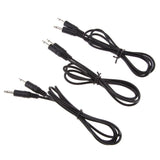 3Pcs 3.5mm Male to Male Mono Jack Headphone Audio Lead Cable Wire 1M Black - Aladdin Shoppers
