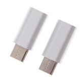 Maxbell 2Piece USB Type C Converter Adapter Charge Data Sync for iPhone Silver